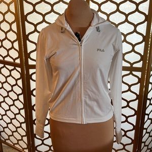 FILA white hoodie jacket New With Tags Sz Small